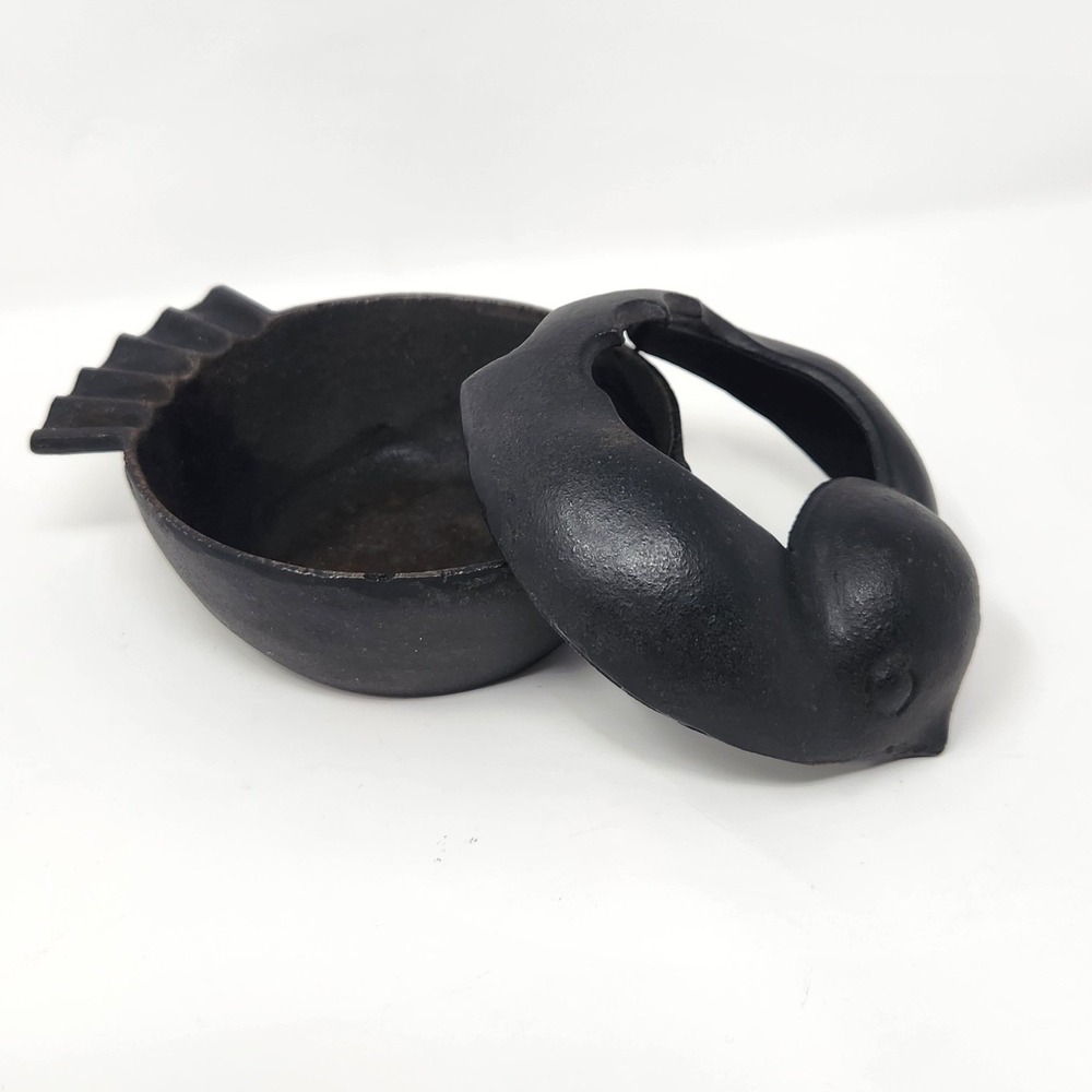 Vintage MCM‎ Cast-Iron Two-Piece Bird Ashtray OMC Japan
